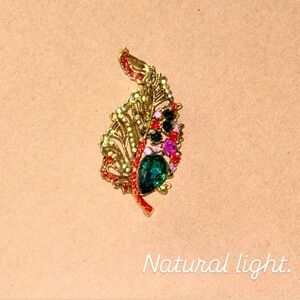 New Colorful Feather Brooch Vintage Style